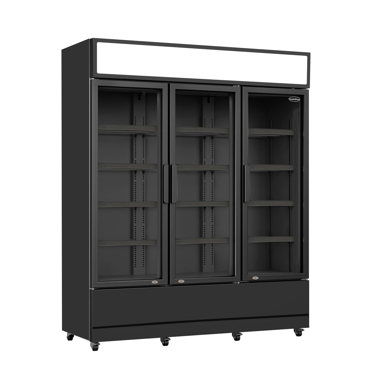 REFRIGERATOR 3 GLASS DOORS BLACK FCU-1200 BL