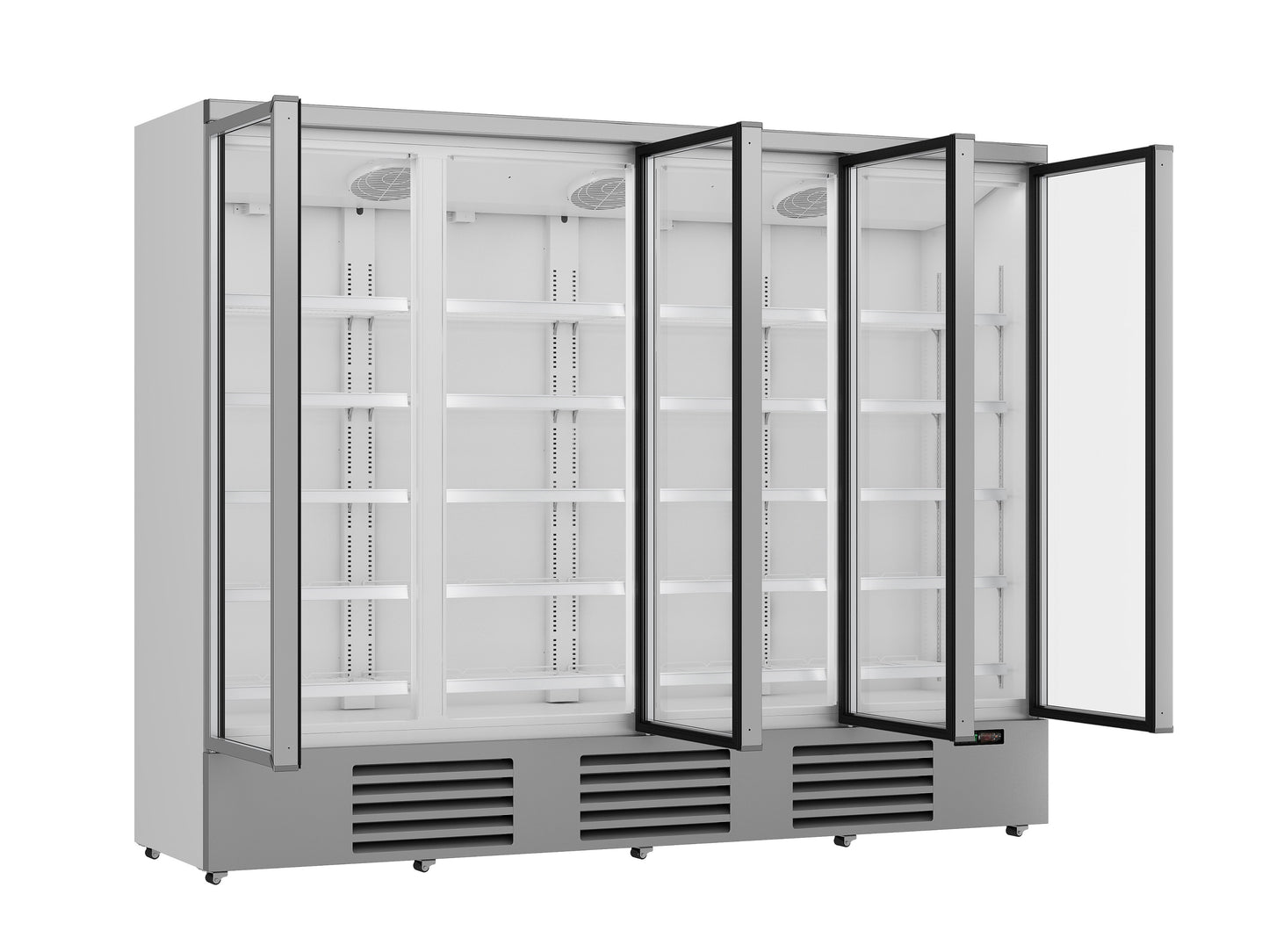 REFRIGERATOR 4 GLASS DOORS White
