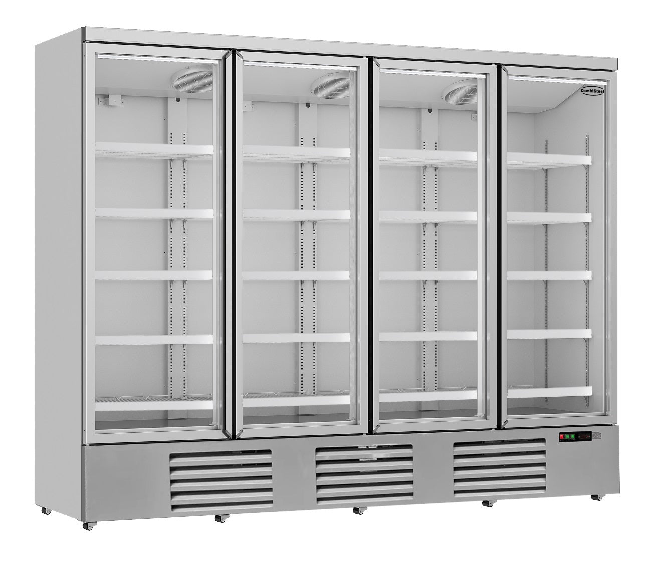REFRIGERATOR 4 GLASS DOORS White