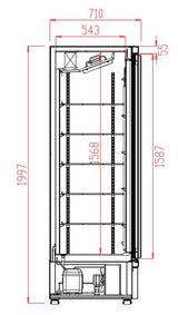 FREEZER 2 GLASS DOORS JDE-1000F