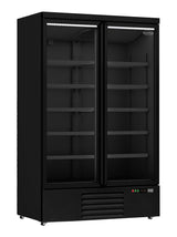 REFRIGERATOR 2 GLASS DOORS BLACK JDE-1000R BL