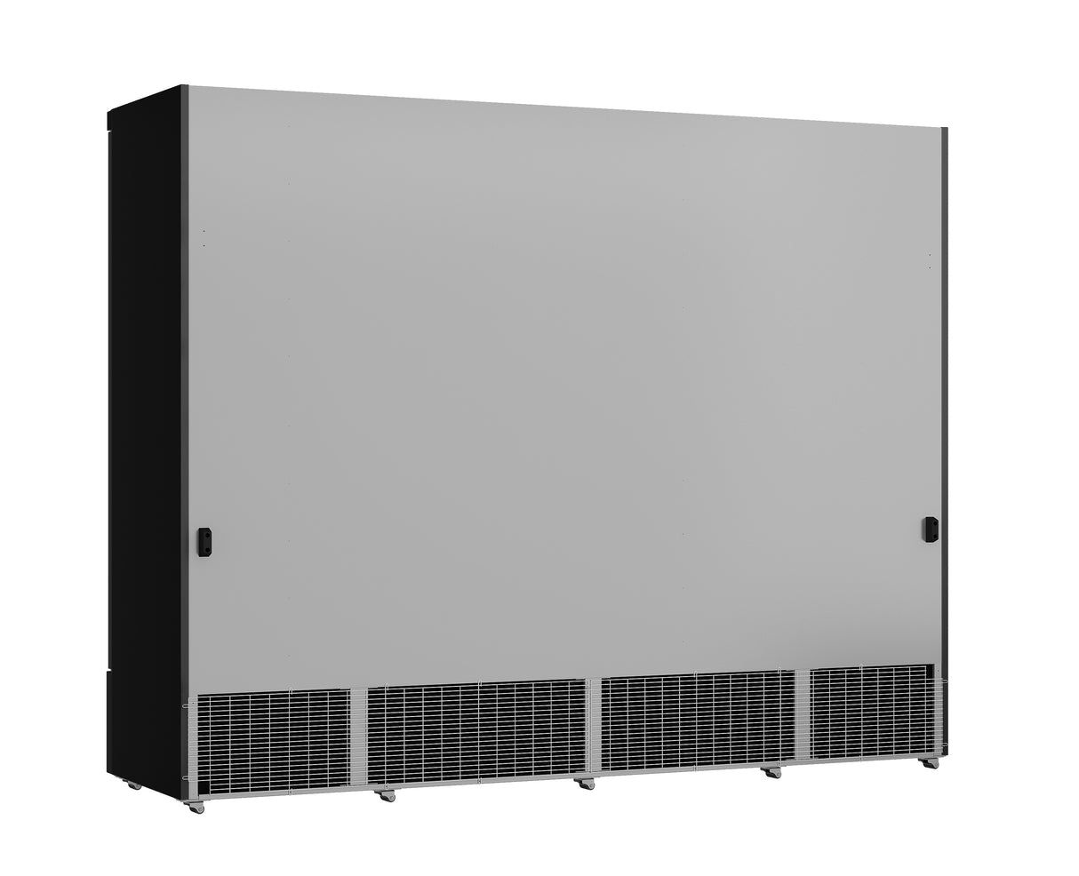 Black 4-Door Glass Refrigerator