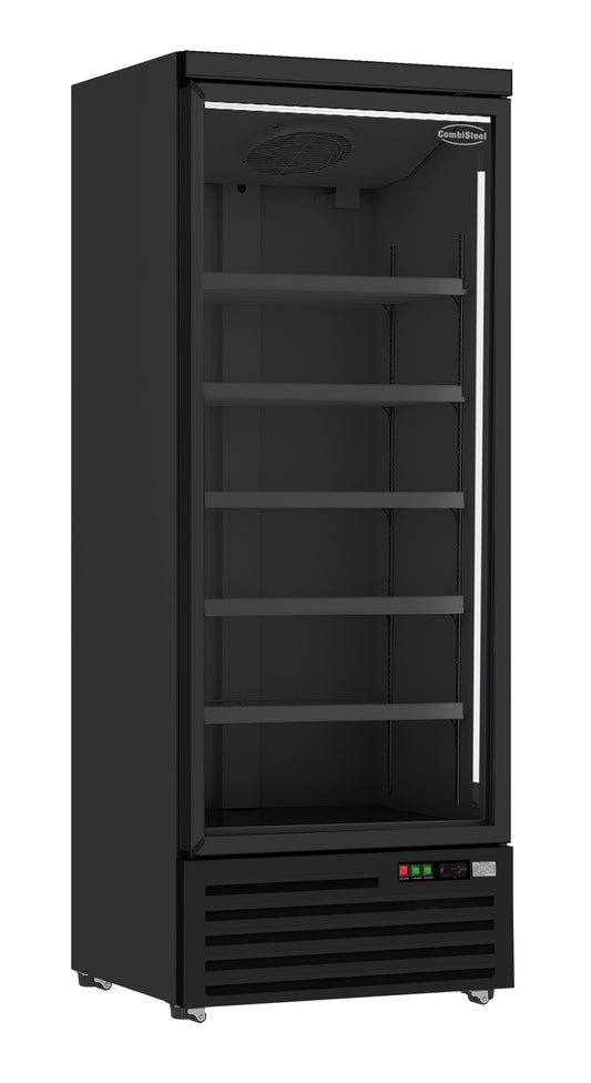 REFRIGERATOR 1 GLASS DOOR BLACK JDE-600R BL