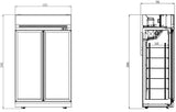 FREEZER 2 GLASS DOORS INS-1000F