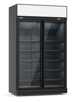 FREEZER 2 GLASS DOORS BLACK INS-1000F BL