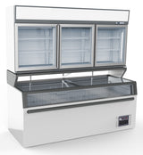 WALL MOUNTED FREEZER UNIT WHITE 3 GLASS DOORS