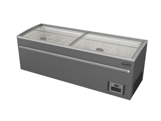 SUPERMARKET CHEST FREEZER GREY 2500 AUTOMATIC DEFROST *TRANSPORT ON REQUEST*