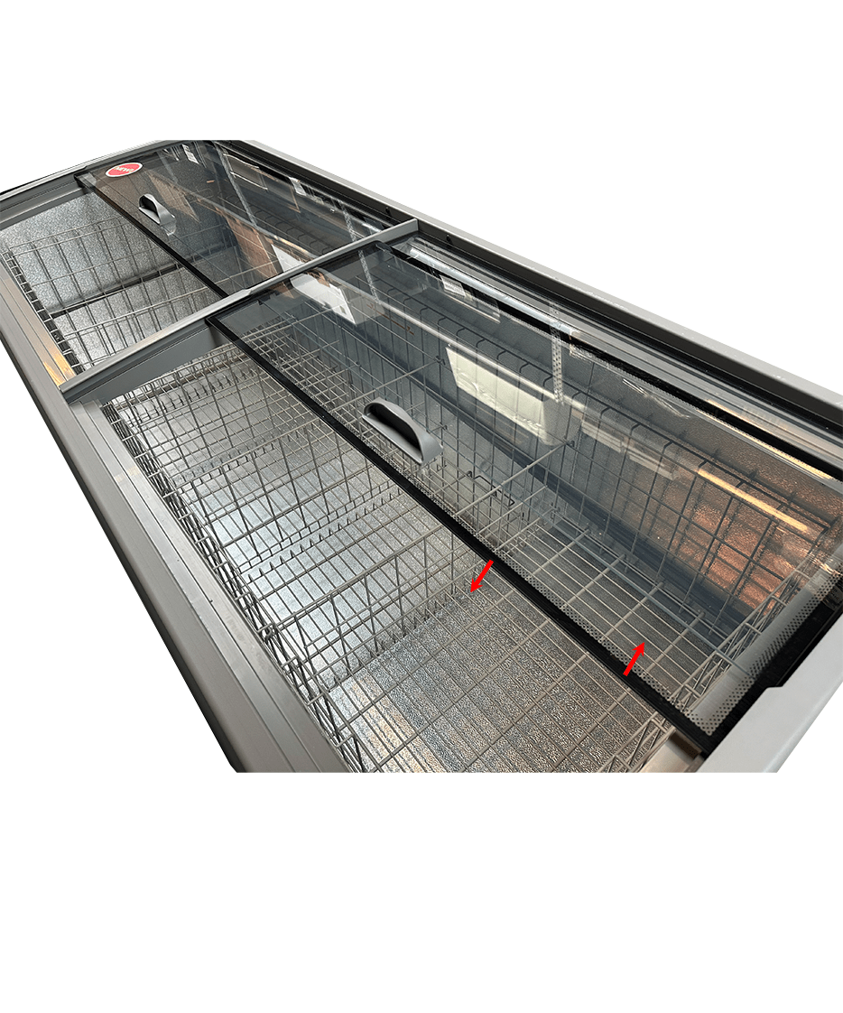 SUPERMARKET CHEST FREEZER GREY 2500 AUTOMATIC DEFROST *TRANSPORT ON REQUEST*