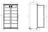 REFRIGERATOR 2 GLASS DOORS AVL-785R