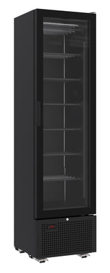 FREEZER 1 GLASS DOOR BLACK 221L
