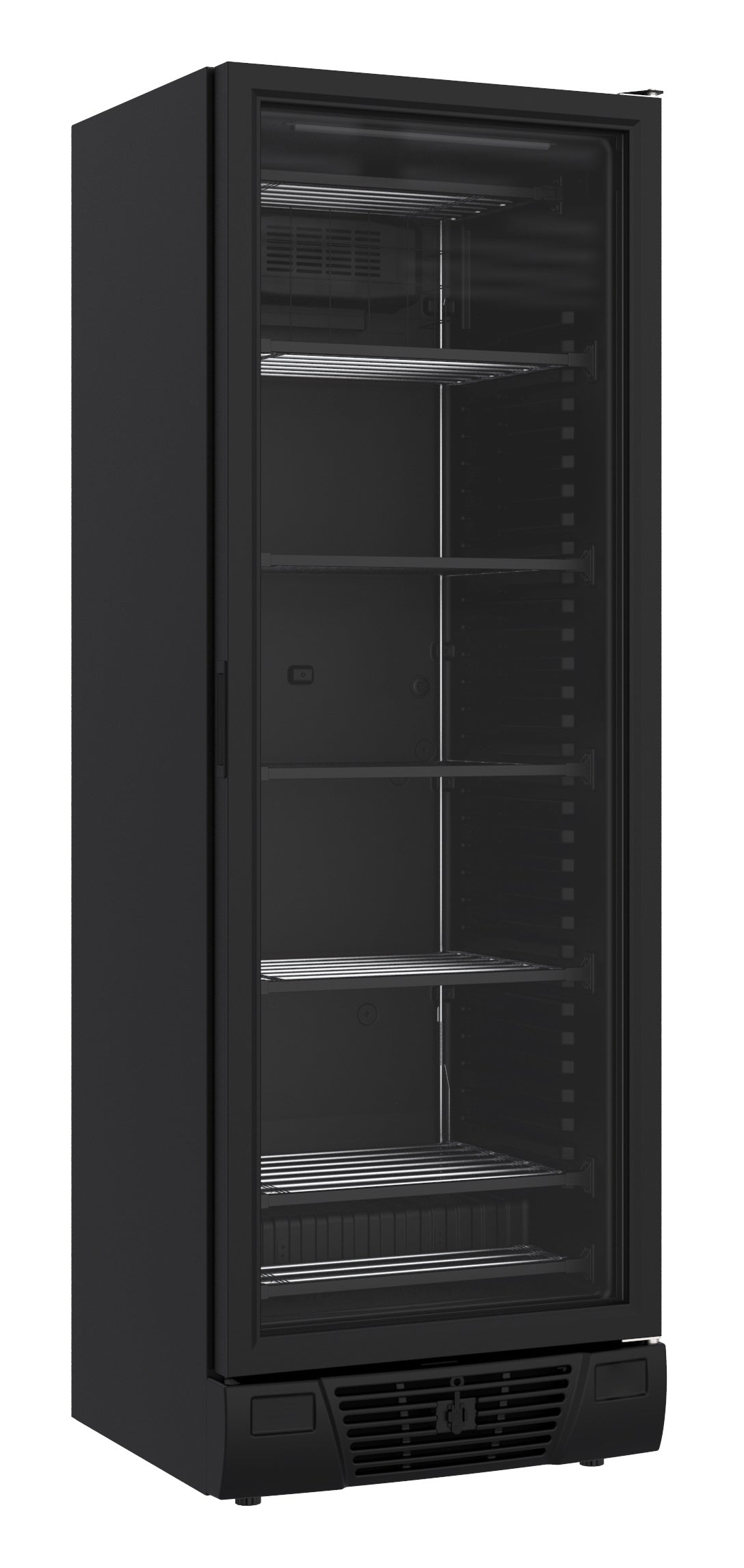 FREEZER 1 GLASS DOOR BLACK 382L