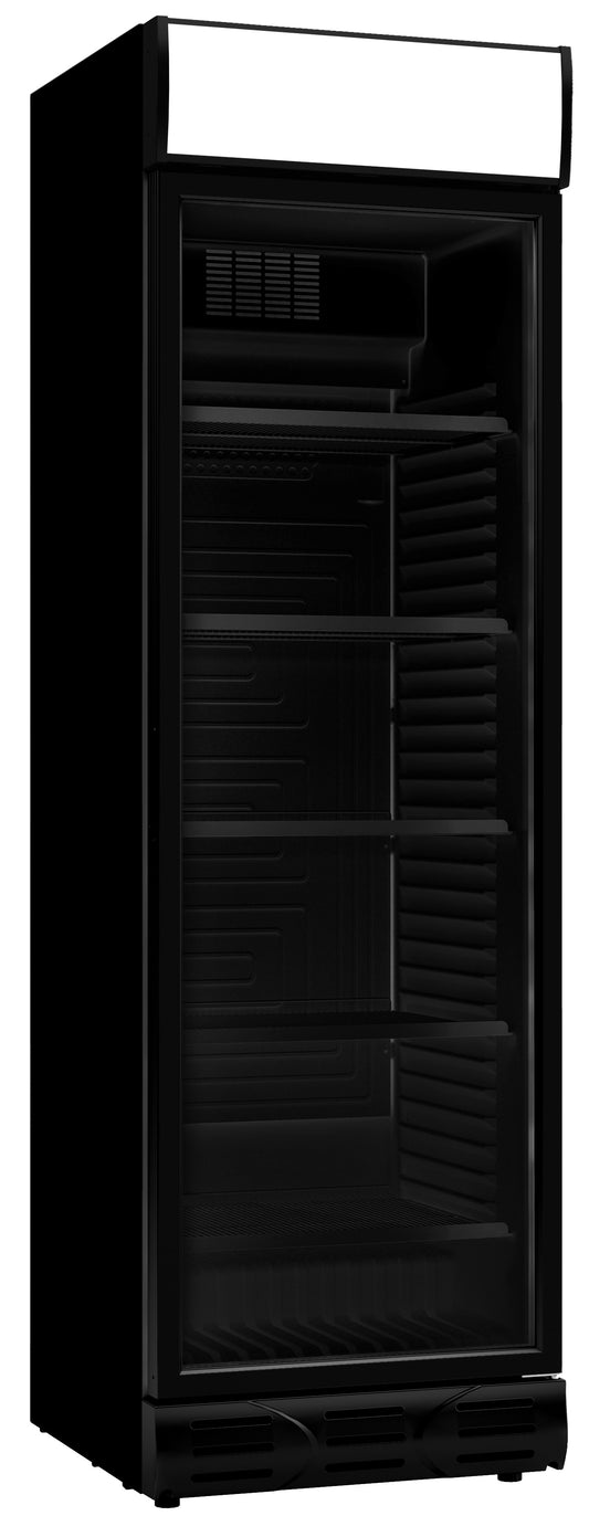 REFRIGERATOR 1 GLASS DOOR BLACK LEFT ROTATING