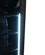 REFRIGERATOR 1 GLASS DOOR 382L BLACK WITHOUT LIGHT BOX