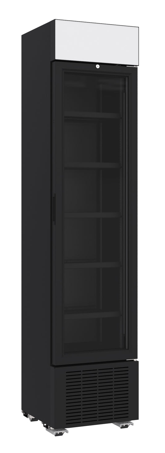 Refrigerator 1 Glass Door Black 232L