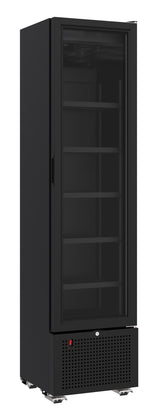 REFRIGERATOR 1 GLASS DOOR BLACK 221L