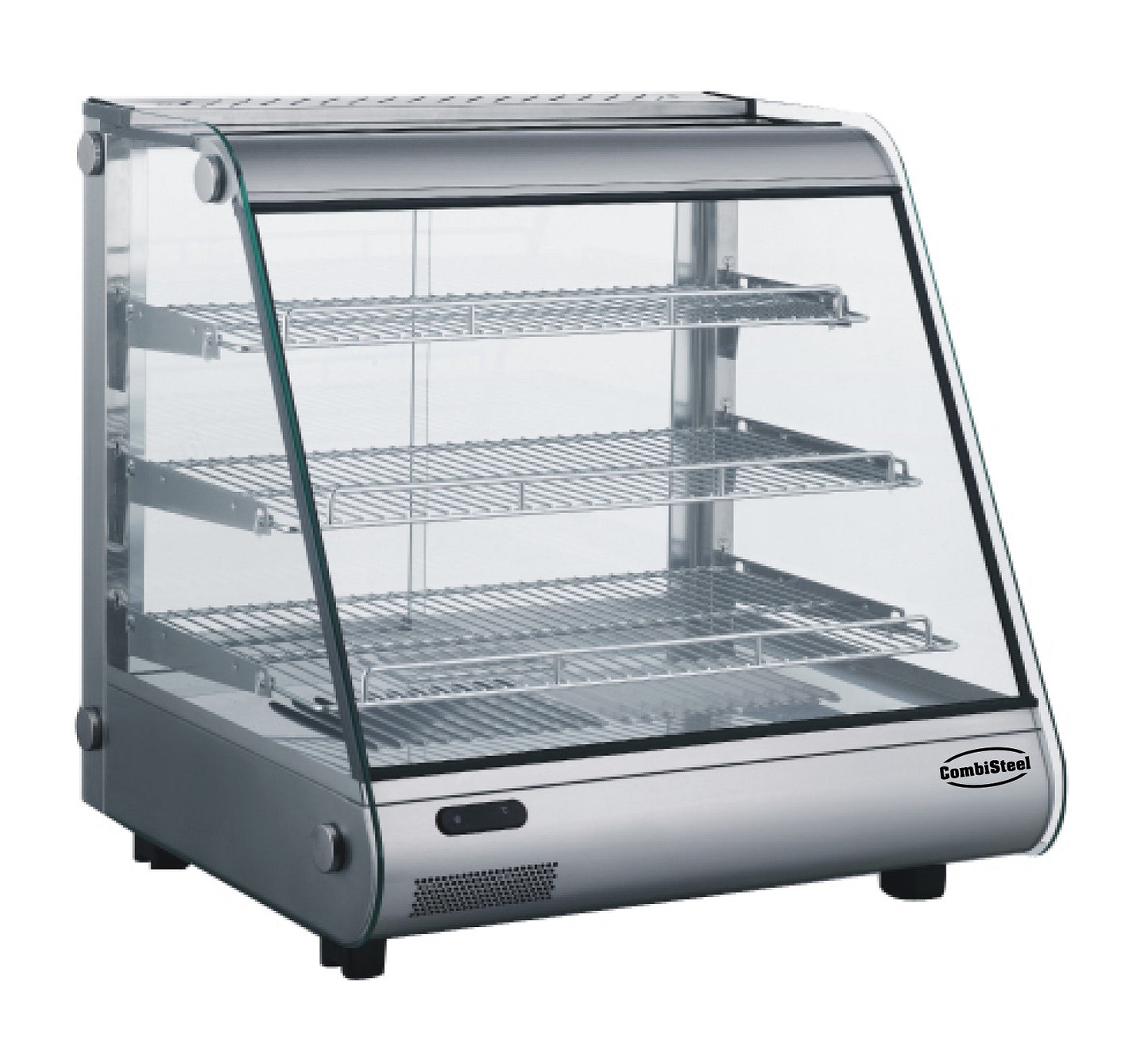 130L Heated Display Cabinet – Stainless Steel, LED Lighting