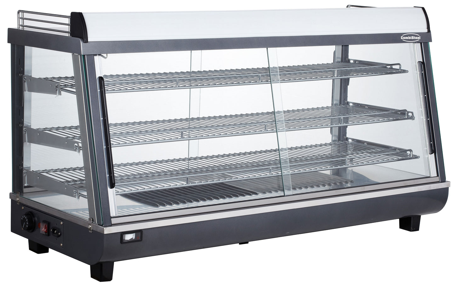 186L Heated Display Cabinet – Stainless Steel, LED Lighting