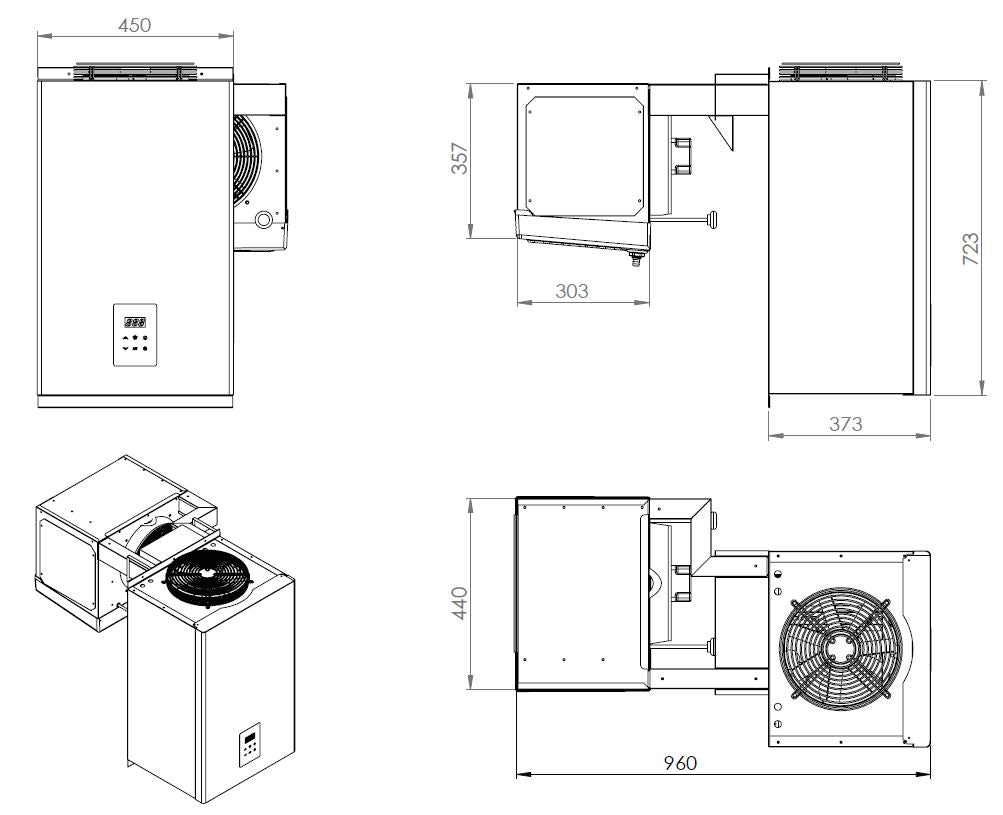 POSITIVE WALL-MOUNTED STRADDLE-TYPE UNIT 6,6-9 M3