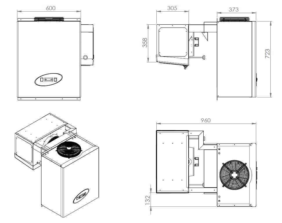 Chiller Straddle Unit | Capacity 9.1 –13 | 230V