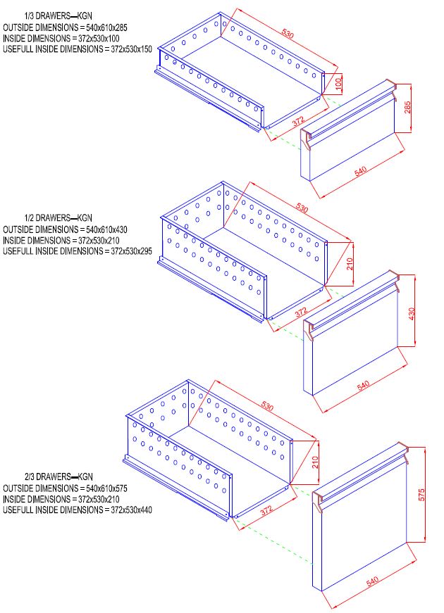 DRAWERSET BEER COOLER 1/2