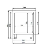 700 REFRIGERATED COUNTER 2 DOORS EXCL. MOTOR