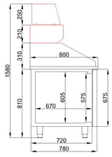 PIZZA COUNTER 3 DOORS With Topping counter