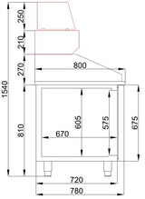 PIZZA COUNTER 1 DOOR 5 DRAWERS