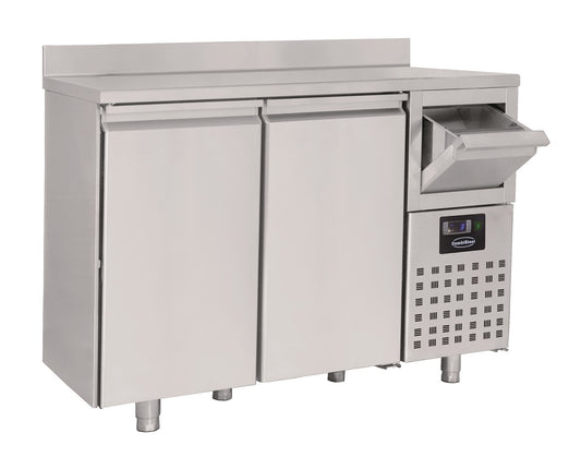 600 REFRIGERATED COUNTER 2 DOORS  WITH DISPOSAL DRAWER FOR COFFEE