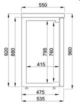 BARCOOLER BLACK 3 GLASS DOORS