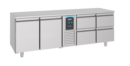 700 REFRIGERATED COUNTER 2 DOORS AND 4 DRAWERS MONOBLOCK ENERGY LINE