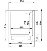 700 REFRIGERATED COUNTER 4 DRAWERS MONOBLOCK ENERGY LINE