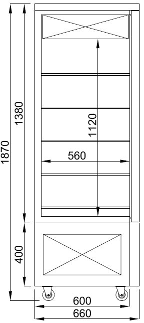 Premium Black Stainless Steel Display Refrigerator – 400L Capacity