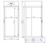 ROLL-IN REFRIGERATOR SS MONO BLOCK 700 LTR