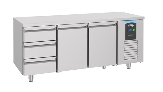 700 REFRIGERATED COUNTER 2 DOORS 3 DRAWERS ENERGY LINE