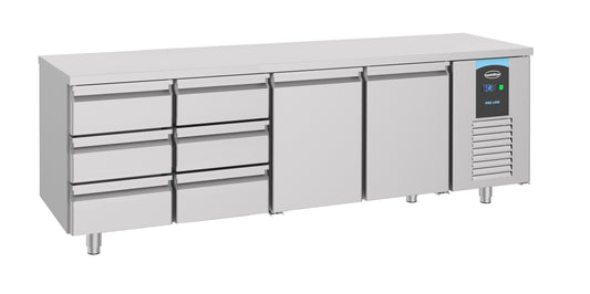 700 REFRIGERATED COUNTER 2 DOORS 6 DRAWERS ENERGY LINE