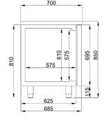 700 REFRIGERATED COUNTER 12 DRAWERS