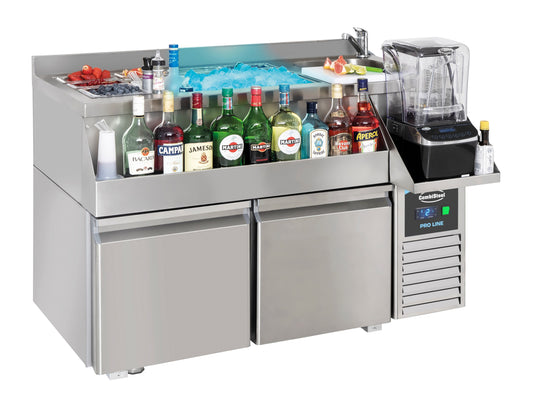 REFRIGERATED COUNTER 2 DOORS WITH COCKTAIL BAR STATION