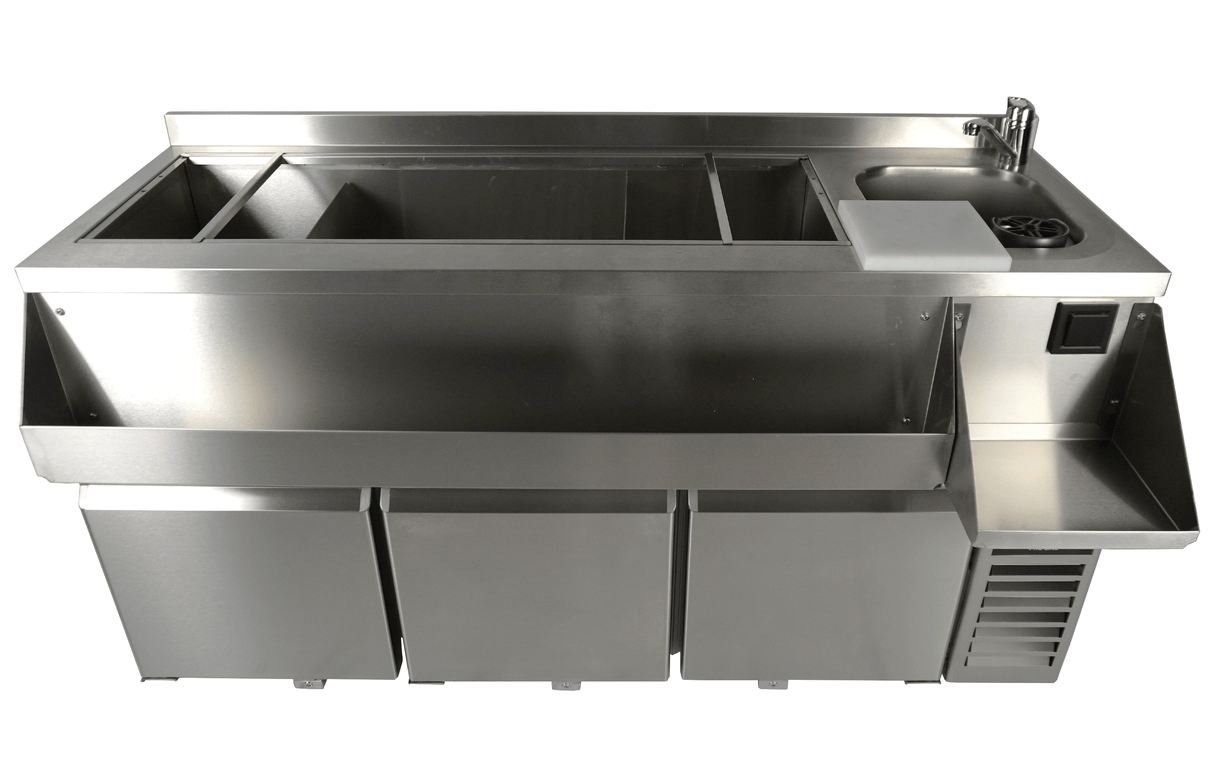 REFRIGERATED COUNTER 3 DOORS WITH COCKTAIL BAR STATION