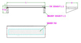 400 SS WALL SHELVES 600 INCL. BRACKETS