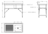 600 FOLD DOWN SINK UNIT 1200 1R