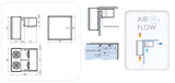 NEGATIVE WALL-MOUNTED STRADDLE-TYPE UNIT 6,3-9,8 M3