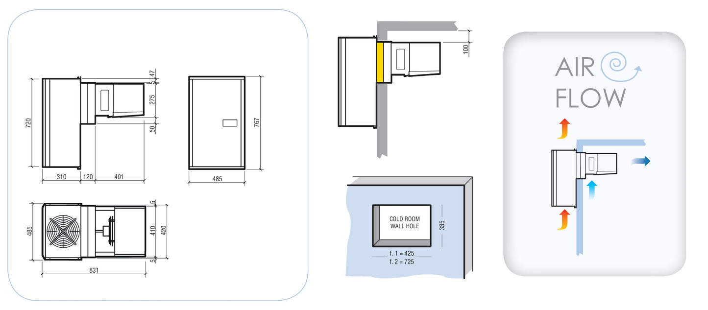 POSITIVE WALL-MOUNTED UNIT 8,5-15,5 M3