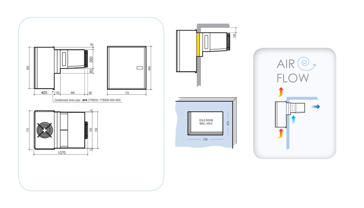 Freezer Wall Unit | Capacity 12,36-18 M3