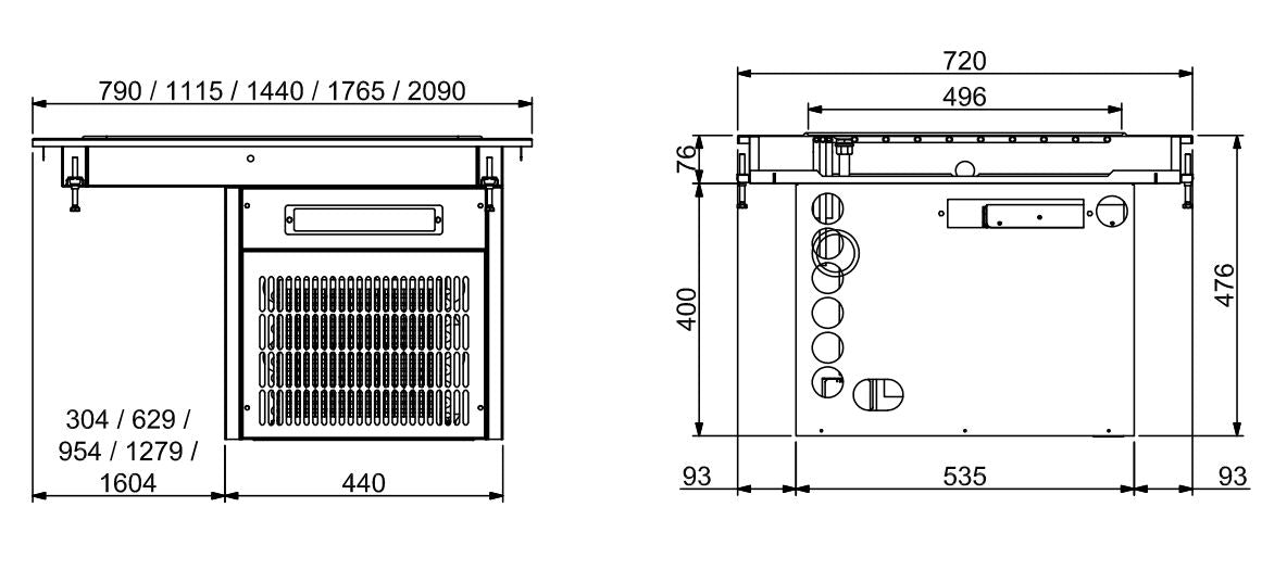 DROP-IN REFRIGERATED TOP UNIT 3/1