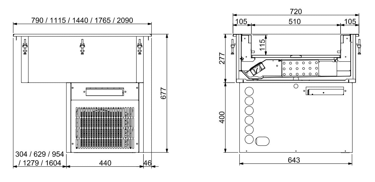 DROP-IN REFRIGERATED UNIT VENTILATED 4/1 - 160MM