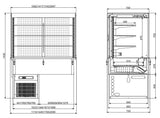 DROP-IN CUBIC REFRIGERATED DISPLAY WALL MODEL - ROLL-UP 4/1