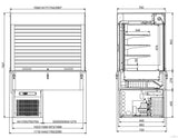 DROP-IN CUBIC REFRIGERATED DISPLAY WALL MODEL - BLINDS 4/1
