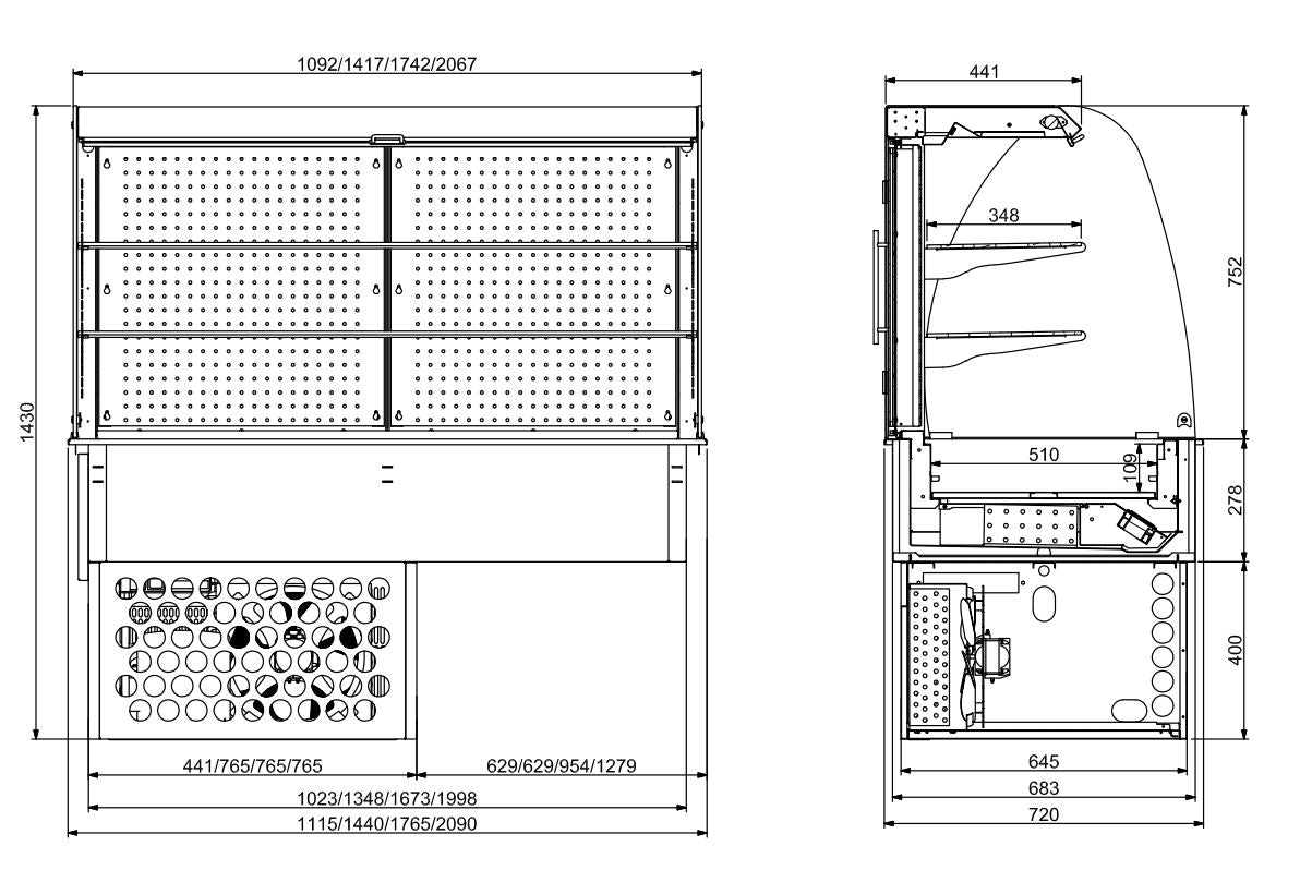 DROP-IN CURVED REFRIGERATED DISPLAY - CLOSED 4/1
