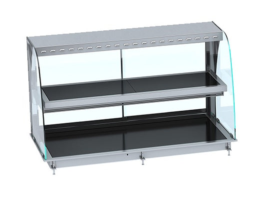 DROP-IN CURVED HEATED CERAMIC DISPLAY - BLACK 4/1