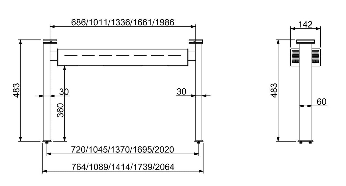 LIGHTING BAR WITH CERAMIC HEATING 3/1